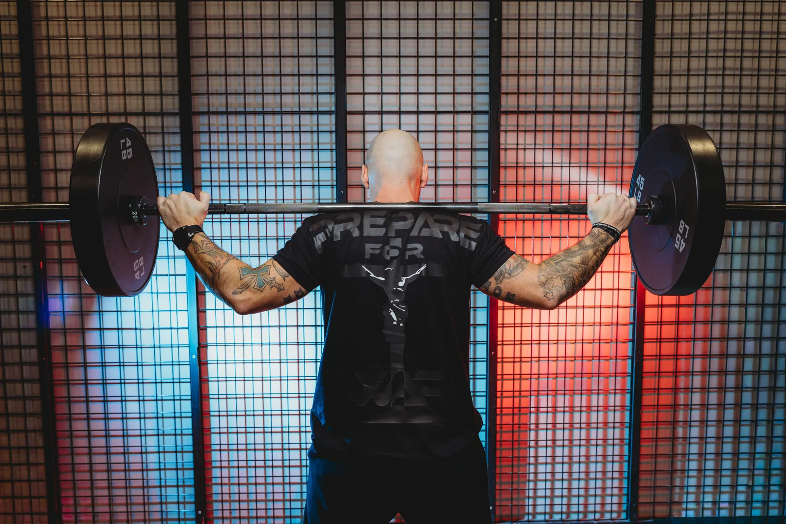 Athlete training in WAR apparel